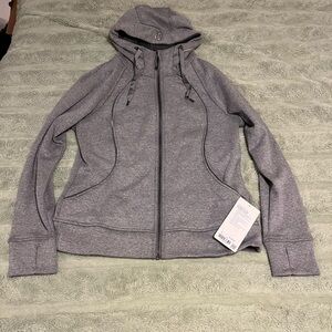 Lululemon Athletica Heather Gray Women's Hoodie scuba full zip
